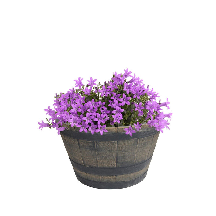 Burntwood Barrel Planter Round 50cm x 32cm