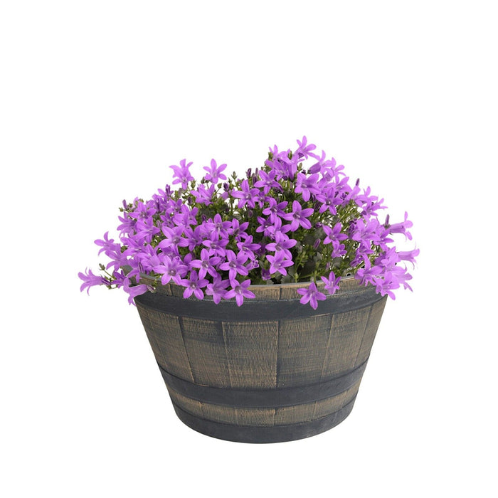 Burntwood Barrel Planter Round 57cm x 34cm