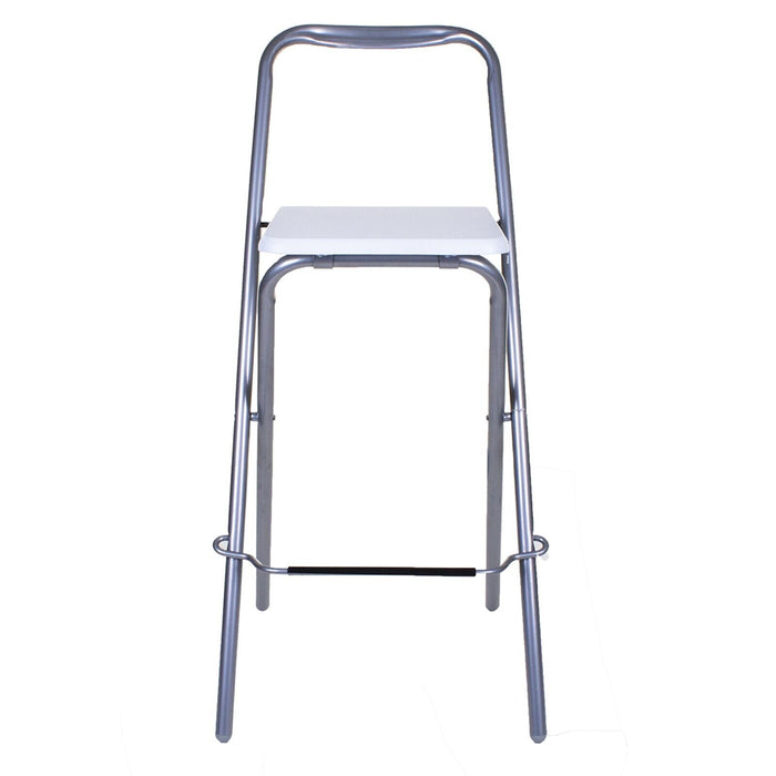 Folding Bar Stool - White