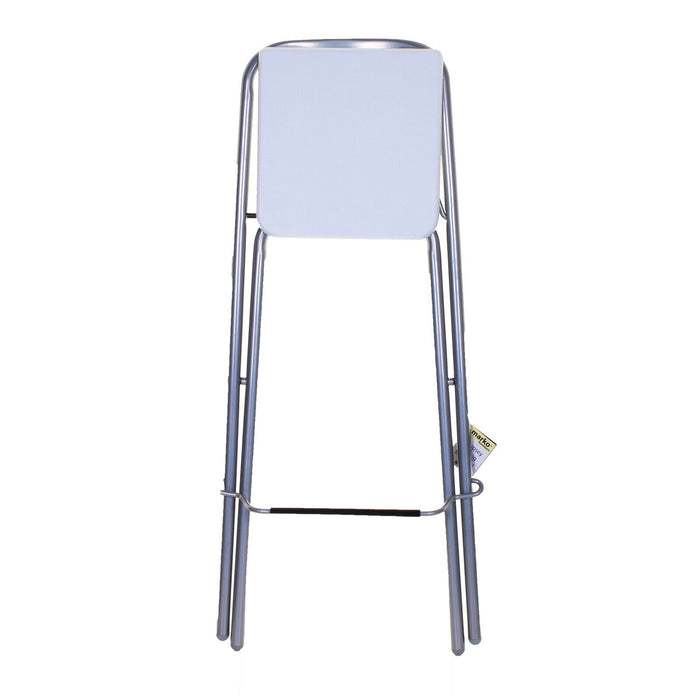 Folding Bar Stool - White