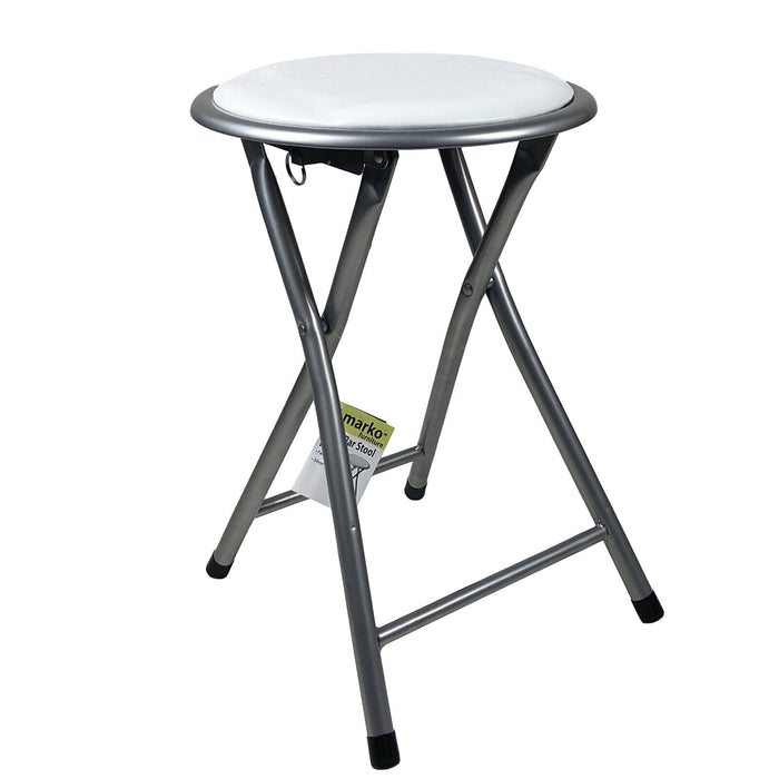 Soft Padded Folding Pico Stool - White
