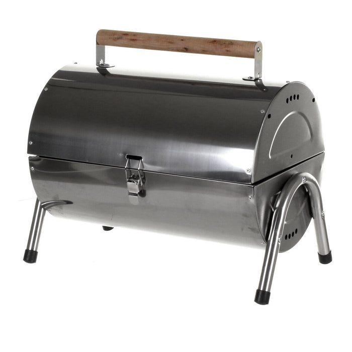 Anchorage Outdoor Barrel BBQ - Stainless Steel