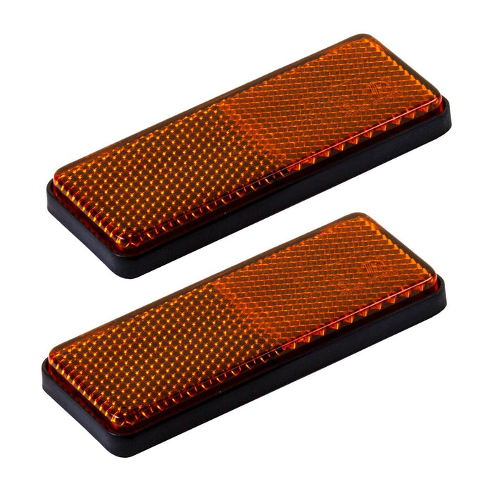 Amber Adhesive Reflectors 2pc