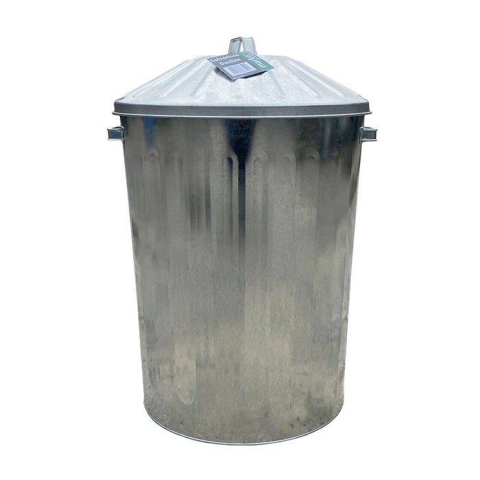 90L Large Galvanised Metal Bin