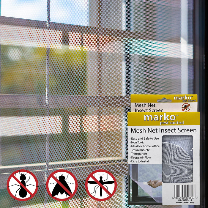 Self Adhesive Insect Window Mesh Screen - 130cm x 150cm