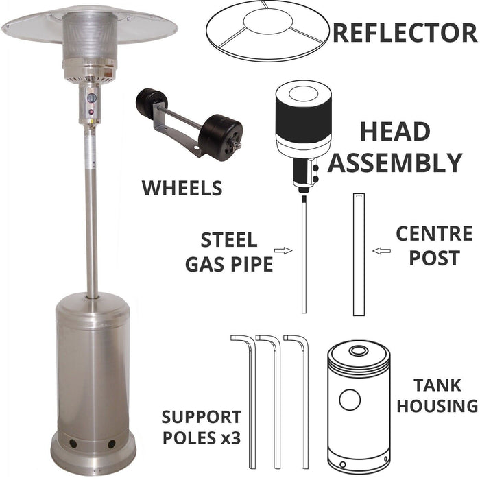 Radiant Patio Heater - Stainless Steel