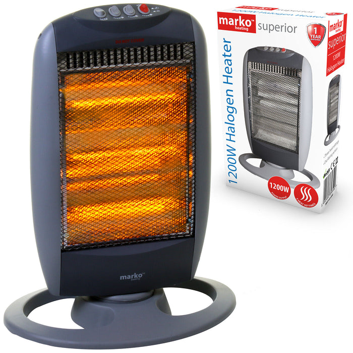 1200W 3 Setting Portable Halogen Heater