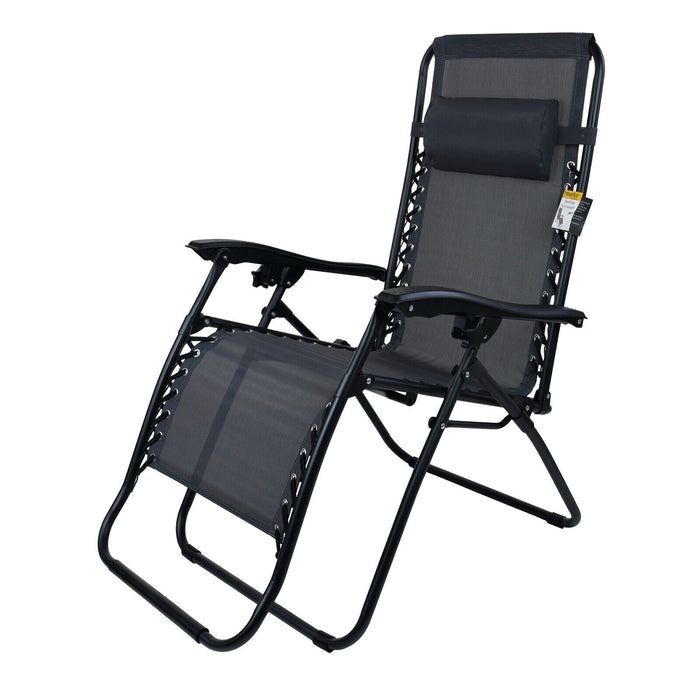Grey Reclining Sun Lounger