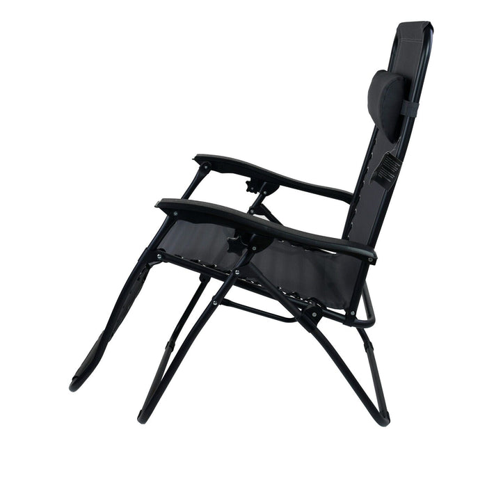 Grey Reclining Sun Lounger
