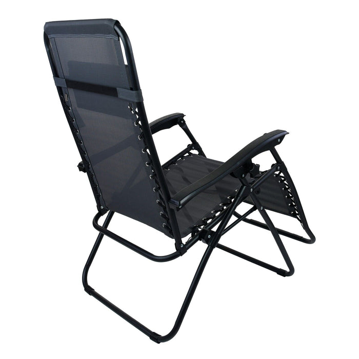 Grey Reclining Sun Lounger