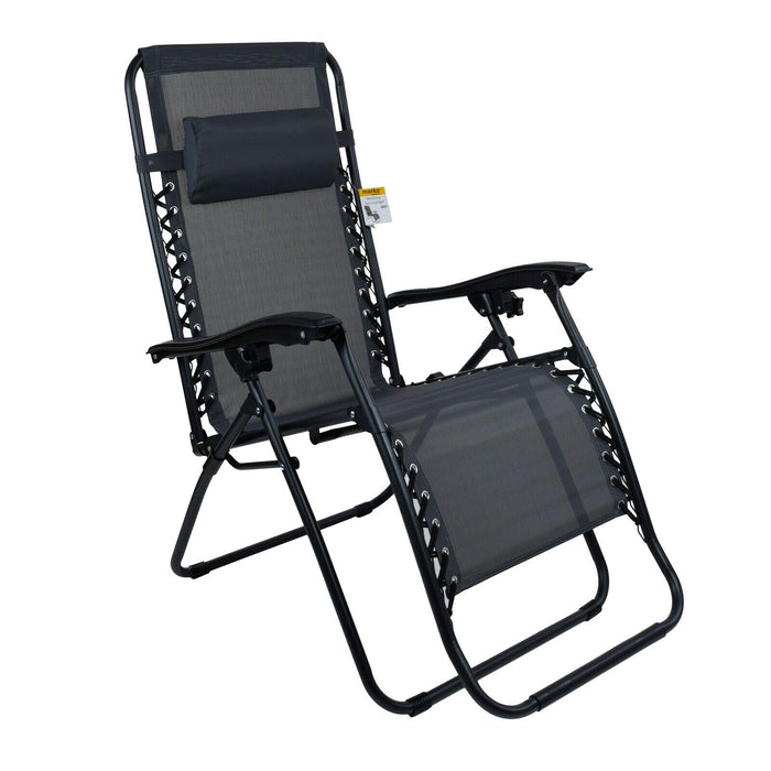 Grey Reclining Sun Lounger