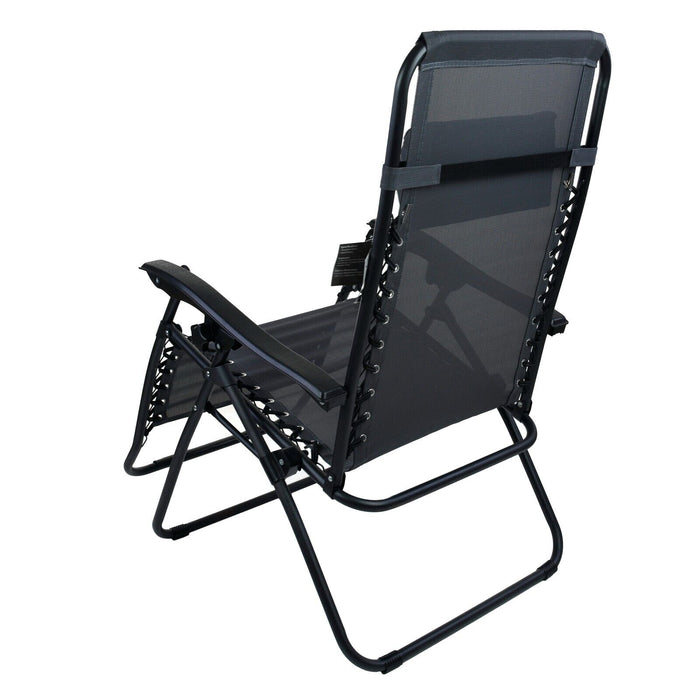 Grey Reclining Sun Lounger