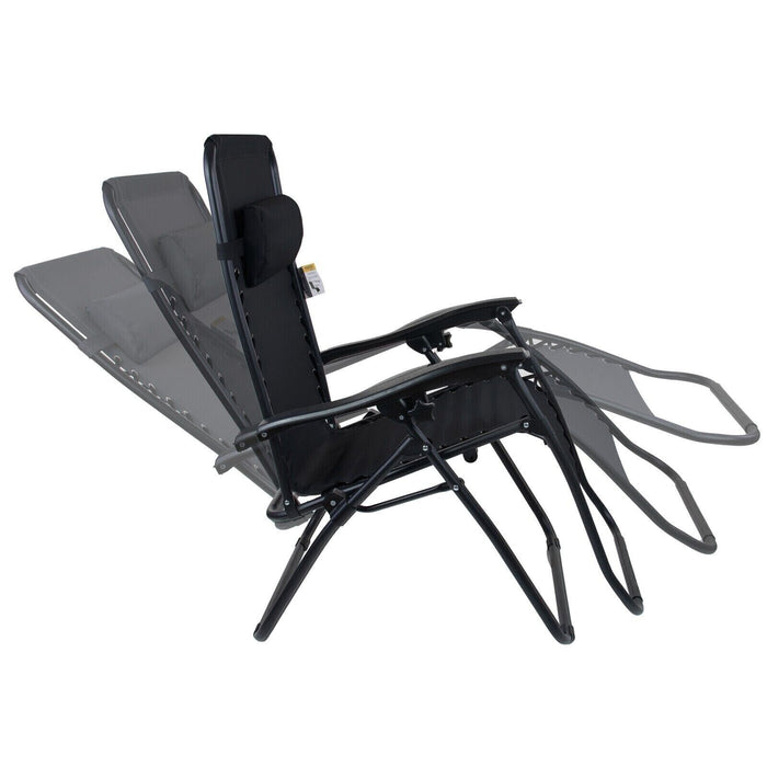 Black Reclining Sun Lounger