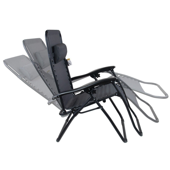 Grey Reclining Sun Lounger