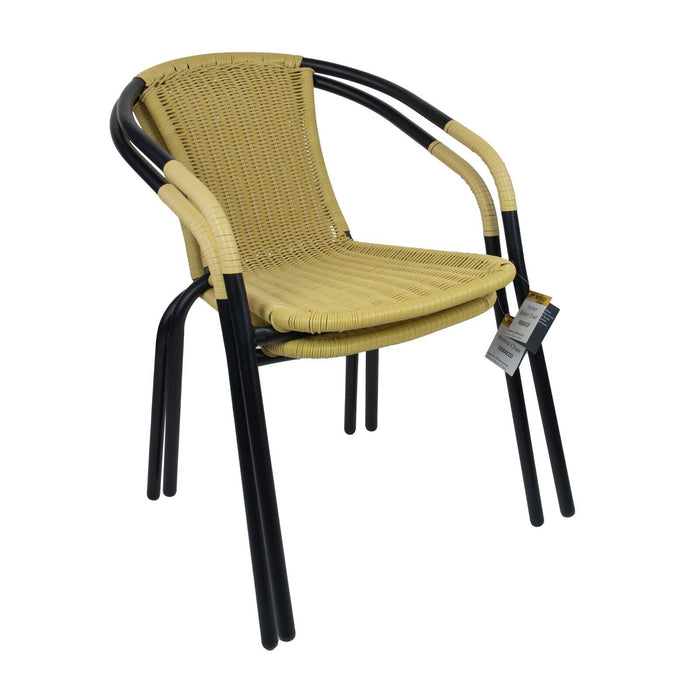 3PC Tan Wicker Bistro Set