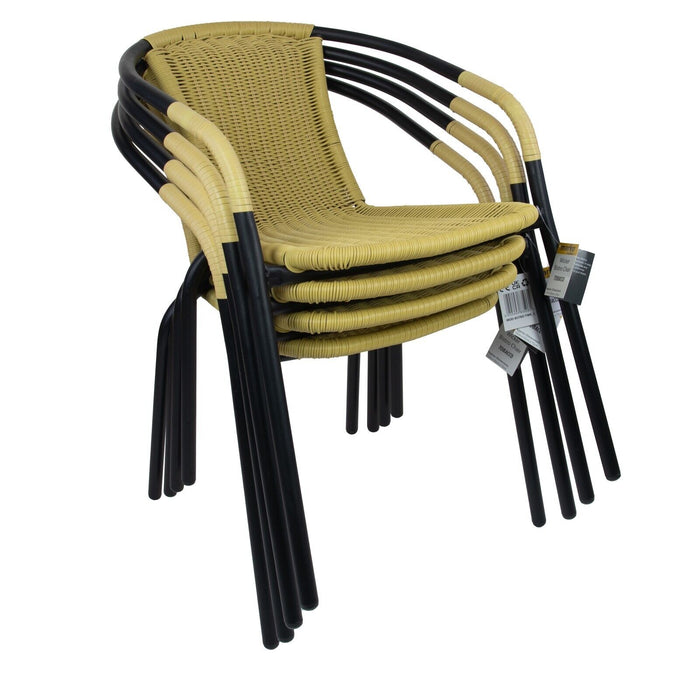 Tan Wicker Bistro Chair