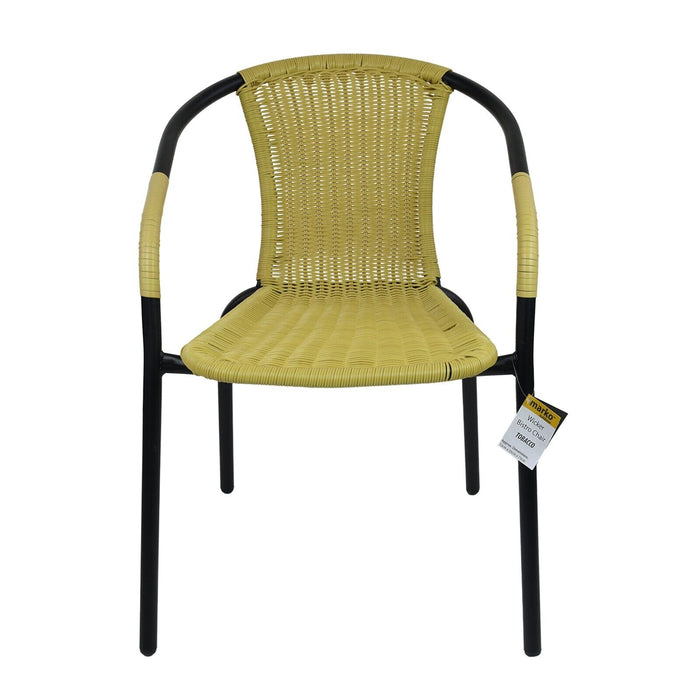 Tan Wicker Bistro Chair