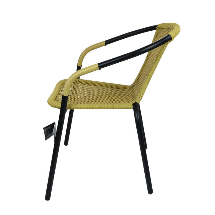 Tan Wicker Bistro Chair