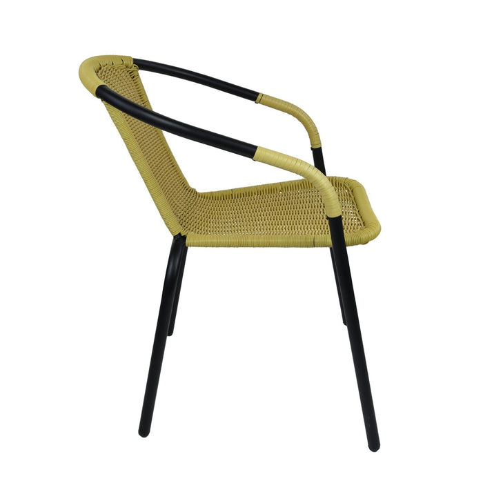 Tan Wicker Bistro Chair