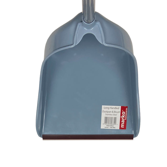 Long Stainless Steel Handle Wide Dustpan & Brush
