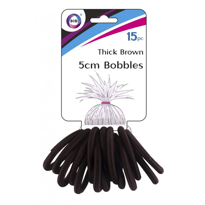 15pc thick brown bobbles