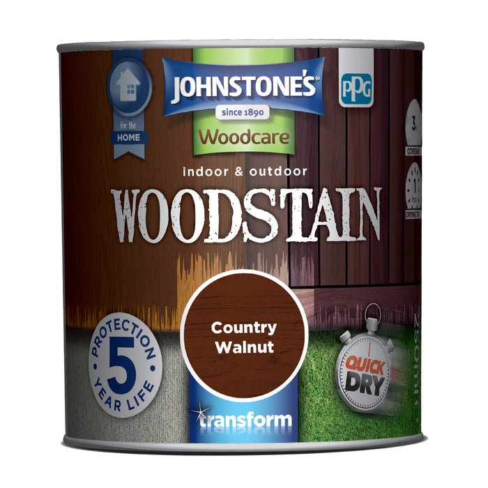 Johnstone's Woodstain - Country Walnut 250ml