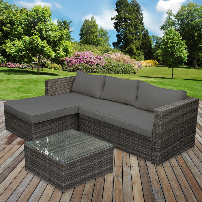 Tarbarca Rattan Furniture Set - Grey Cushions