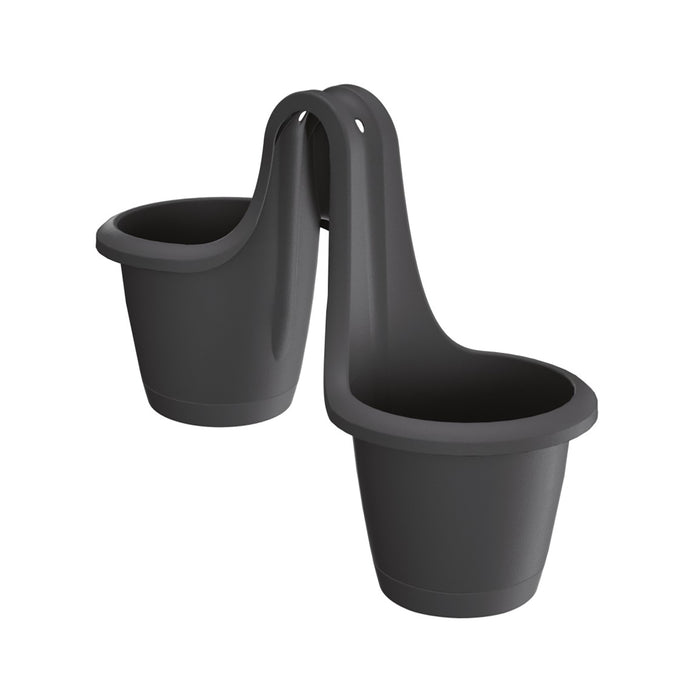 Twin Planter - Anthracite