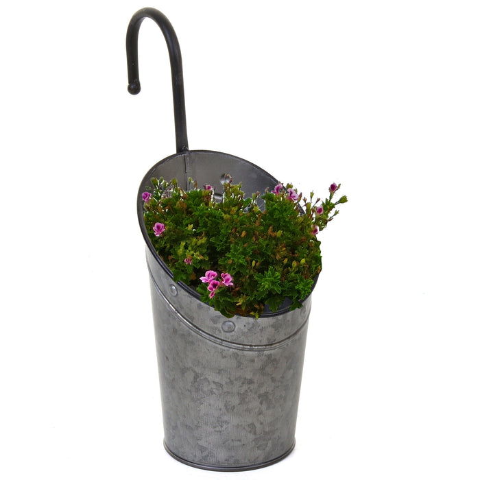 Galvanised Hanging Hook Planters