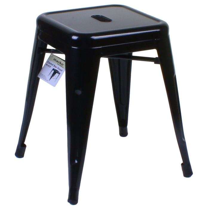 3PC Enna Table & Castel Stool Set - Black