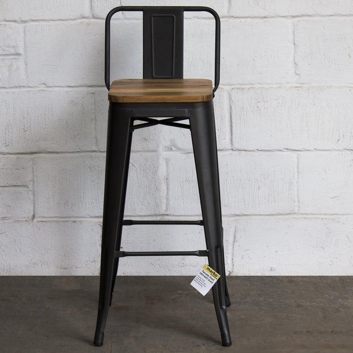 3PC Lodi Table & Tuscany Bar Stool Set - Onyx Matt Black