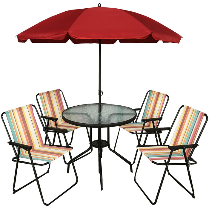 Banús 6PC Striped Garden Furniture Set