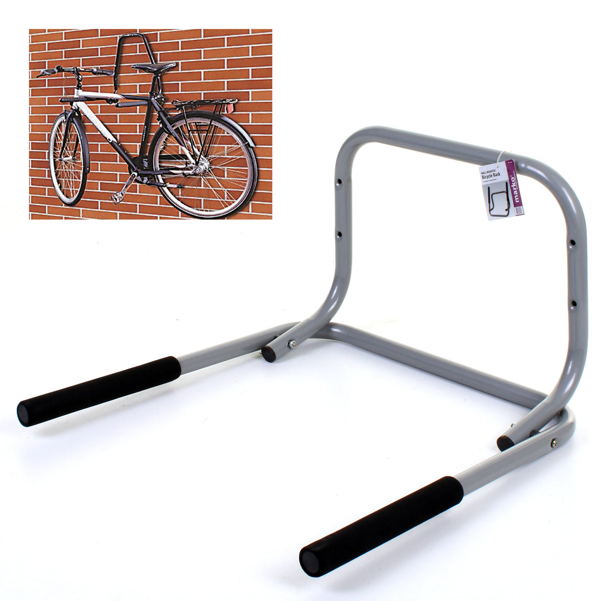 Grey Bike Rack Wall Mounted Bike Rack - Grey — JMart Warehouse