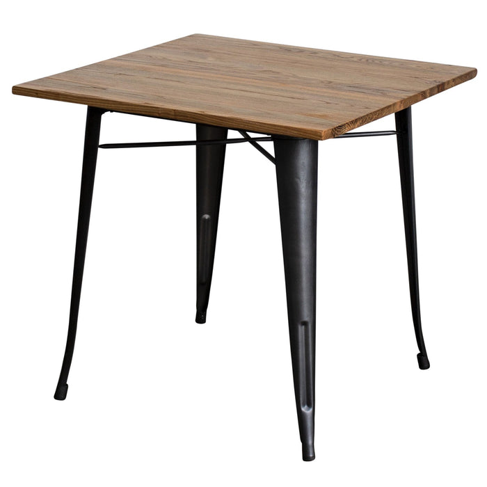 5PC Enna Table & Forli Chair Set - Onyx Matt Black