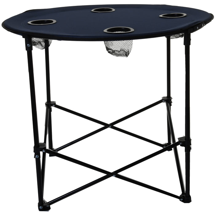 3PC Camping Chair and Table Set - Navy Blue
