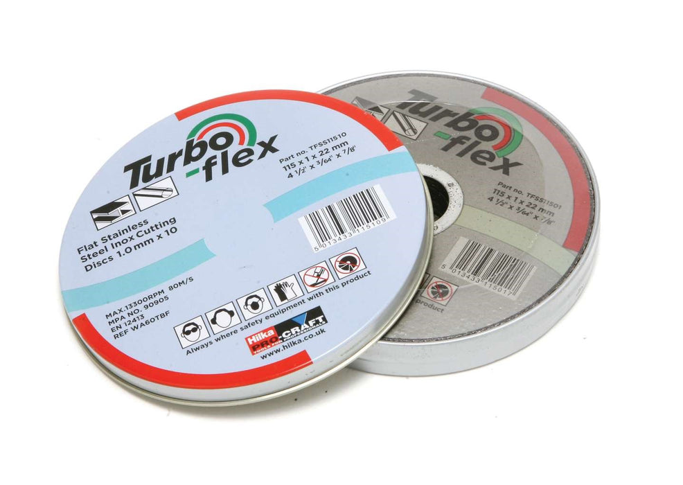 SS Cutting Disc Turbo Flex 115mm 10pc
