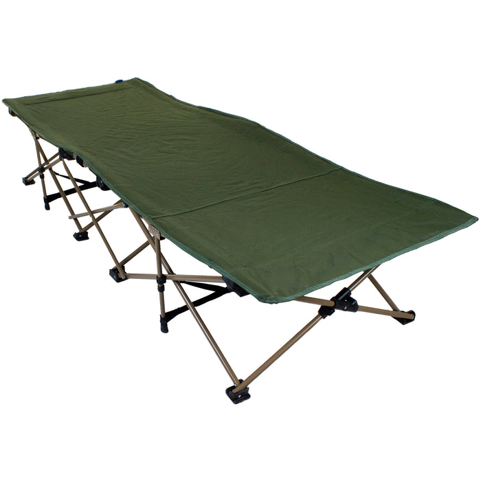 Green Folding Camping Bed