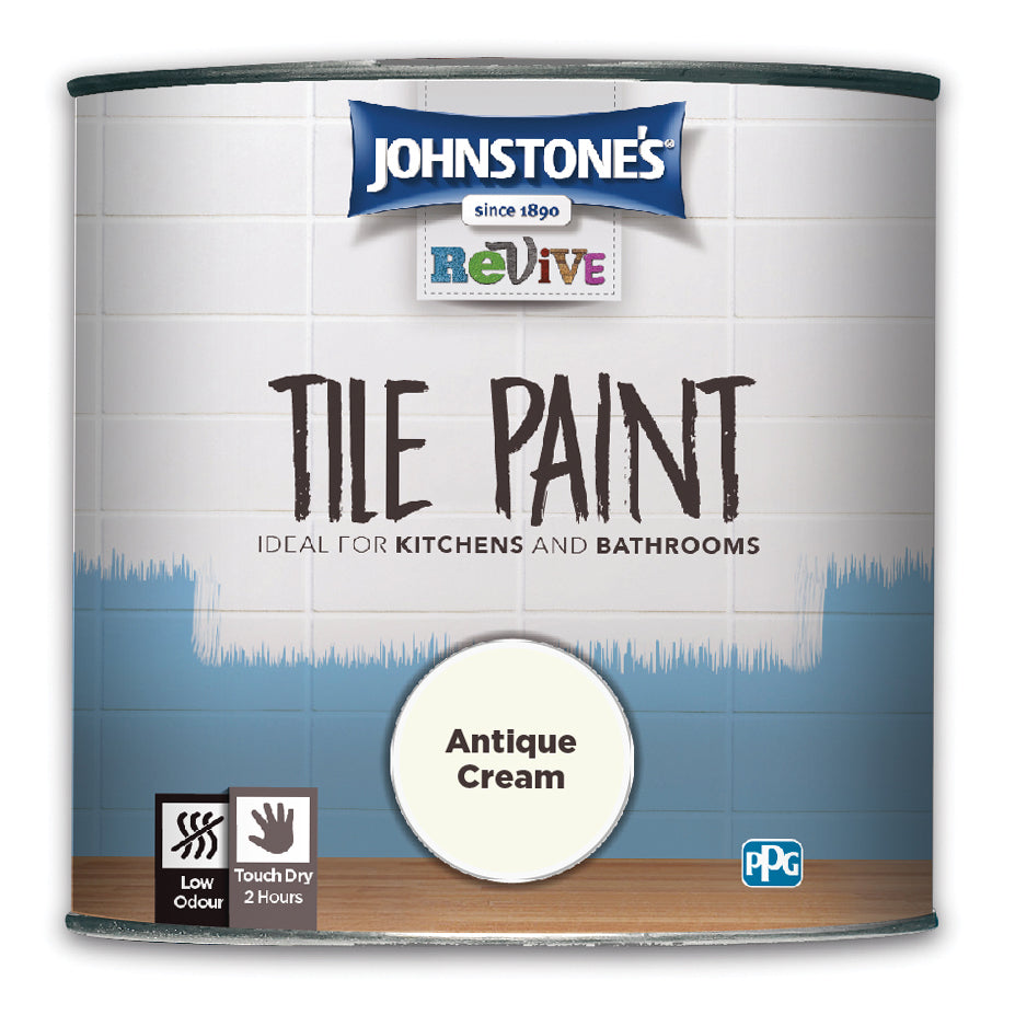 Johnstone's Tile Paint Antique Cream 750ml — JMart Warehouse