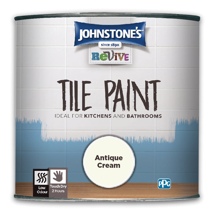 Johnstone's Tile Paint Antique Cream 750ml