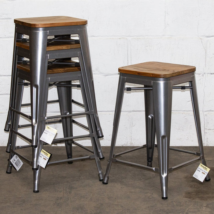 Umbria Bar Stool - Silver