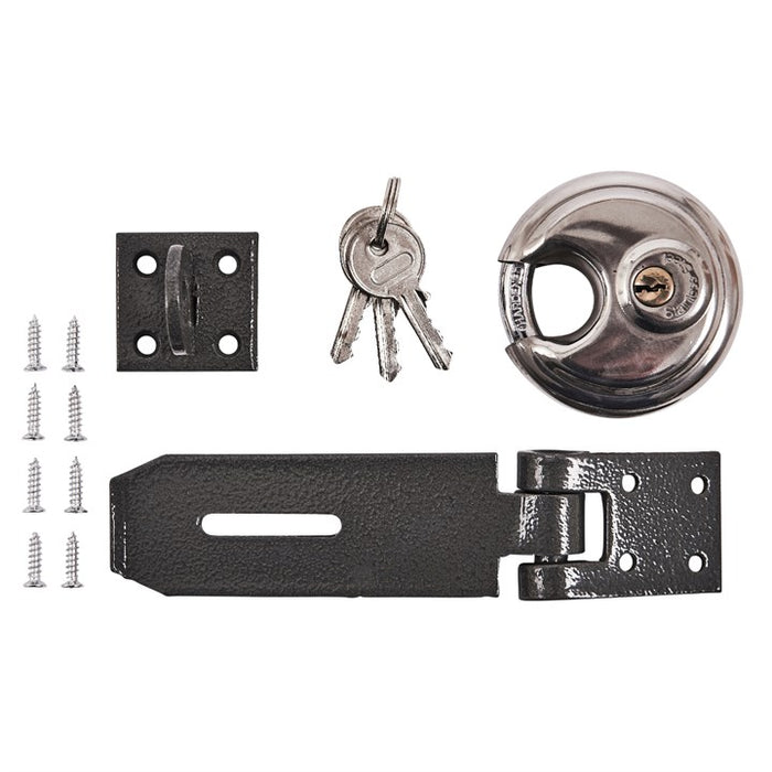 Disc Padlock with Hasp 70mm