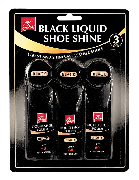 Liquid Shoe Shine Black 45ml 3pk JMart Warehouse