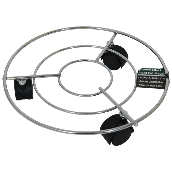 Chrome Effect Plant Pot Mover