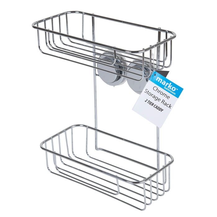 Chrome Storage Rack - 2 Tier Caddy