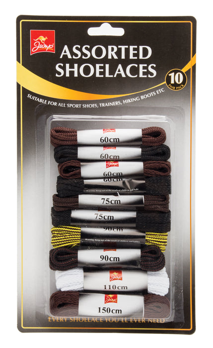 Assorted Shoelaces 10pk
