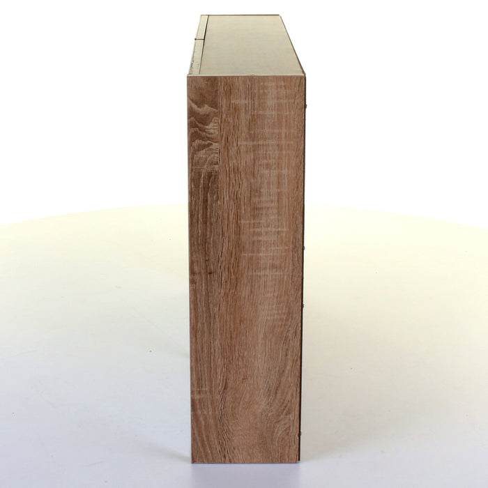 Wood Effect Mirror Wall Cabinet