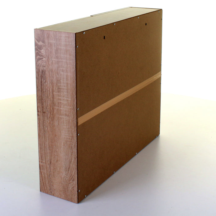 Wood Effect Mirror Wall Cabinet