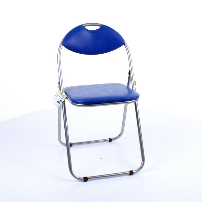 Soft Padded Folding Chair - Blue