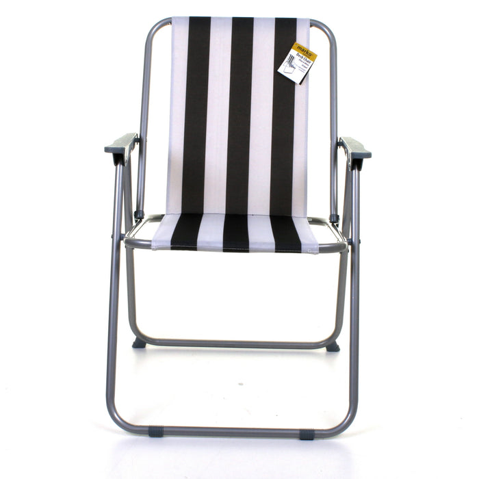 Deck Chair - Black/White Striped