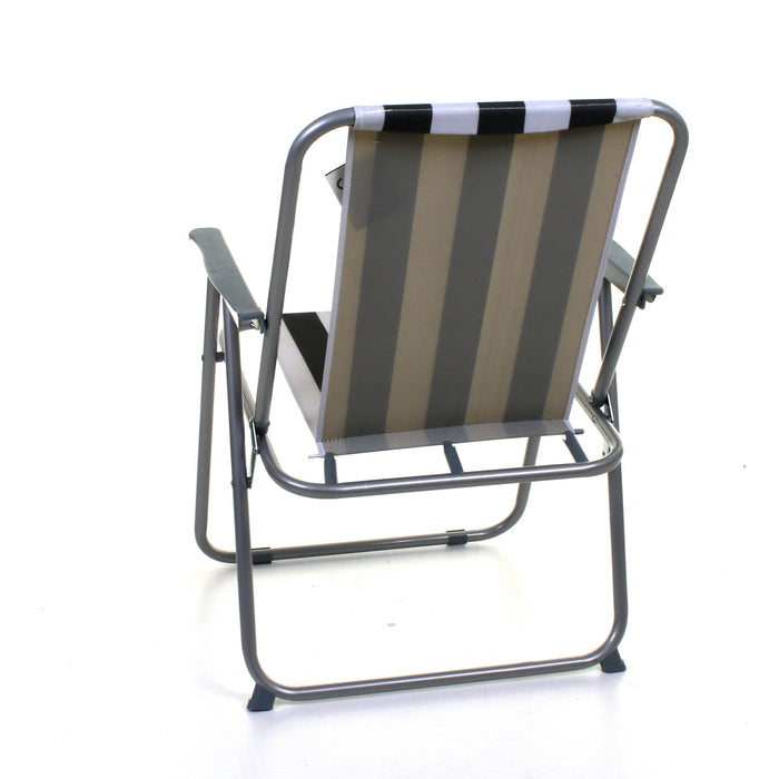 Deck Chair - Black/White Striped